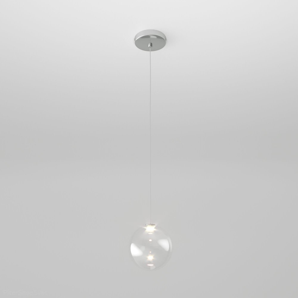 Подвесной светильник прозрачный шар Ø12см 1Вт 4200К «Wonder» 50232/1 LED прозрачный