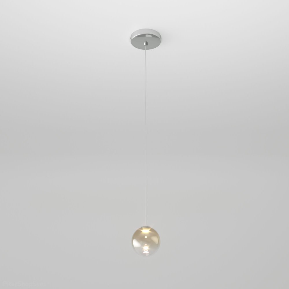 Подвесной светильник янтарный шар Ø8см 1Вт 4200К «Wonder» 50234/1 LED янтарный