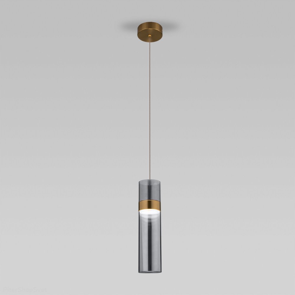 Подвесной светильник «Lumen» 50244/1 LED латунь/дымчатый