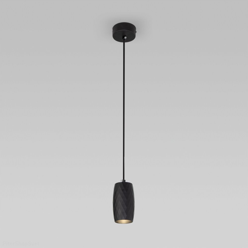 Чёрный подвесной светильник цилиндр 7Вт 4200К «Bonaldo» 50246/1 LED черный