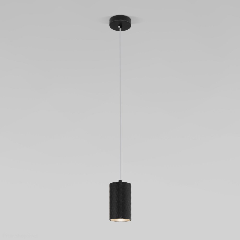 Чёрный подвесной светильник цилиндр 7Вт 4200К «Bonaldo» 50247/1 LED черный