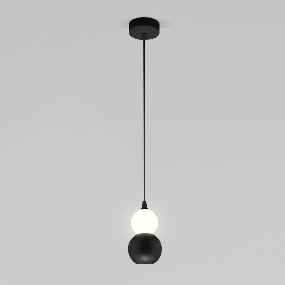 Подвесной светильник шары, GU10+LED, чёрный «Polar» 50250/1 LED черный