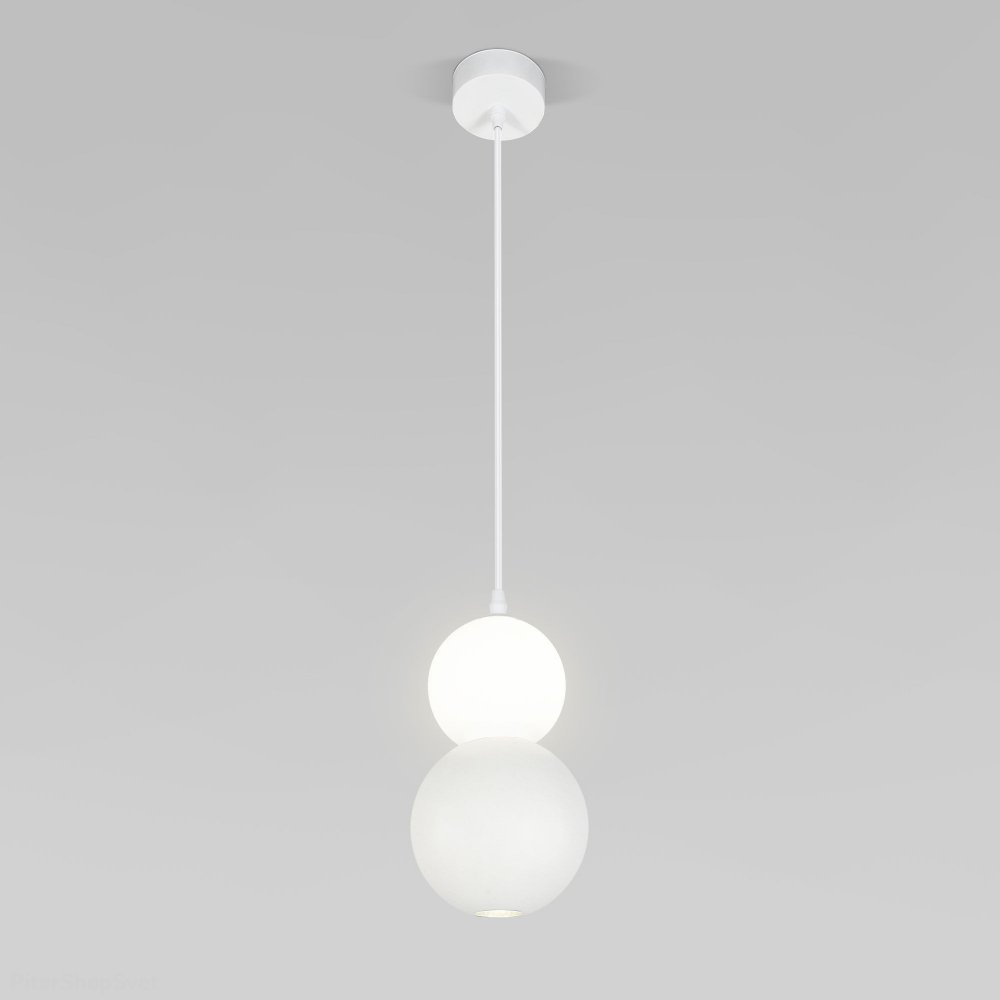 Подвесной светильник шары, GU10+LED, белый «Polar» 50251/1 LED белый
