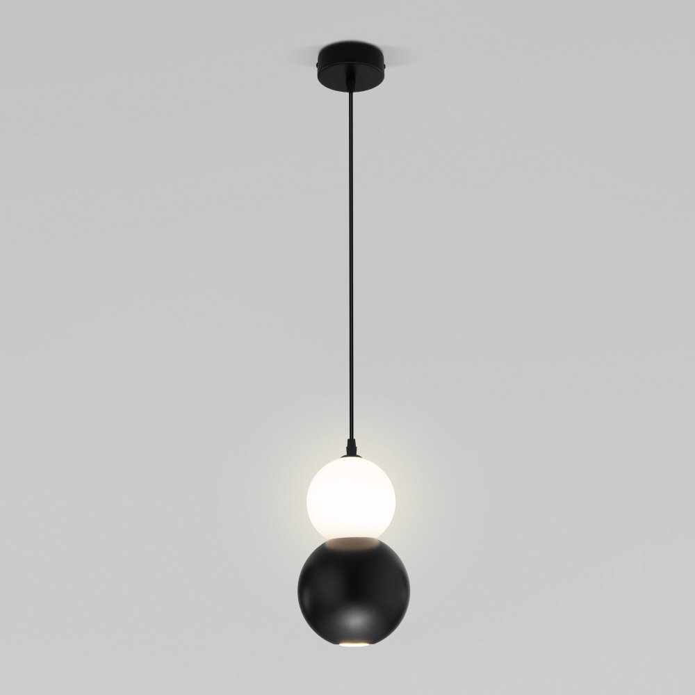Подвесной светильник шары, GU10+LED, чёрный «Polar» 50251/1 LED черный
