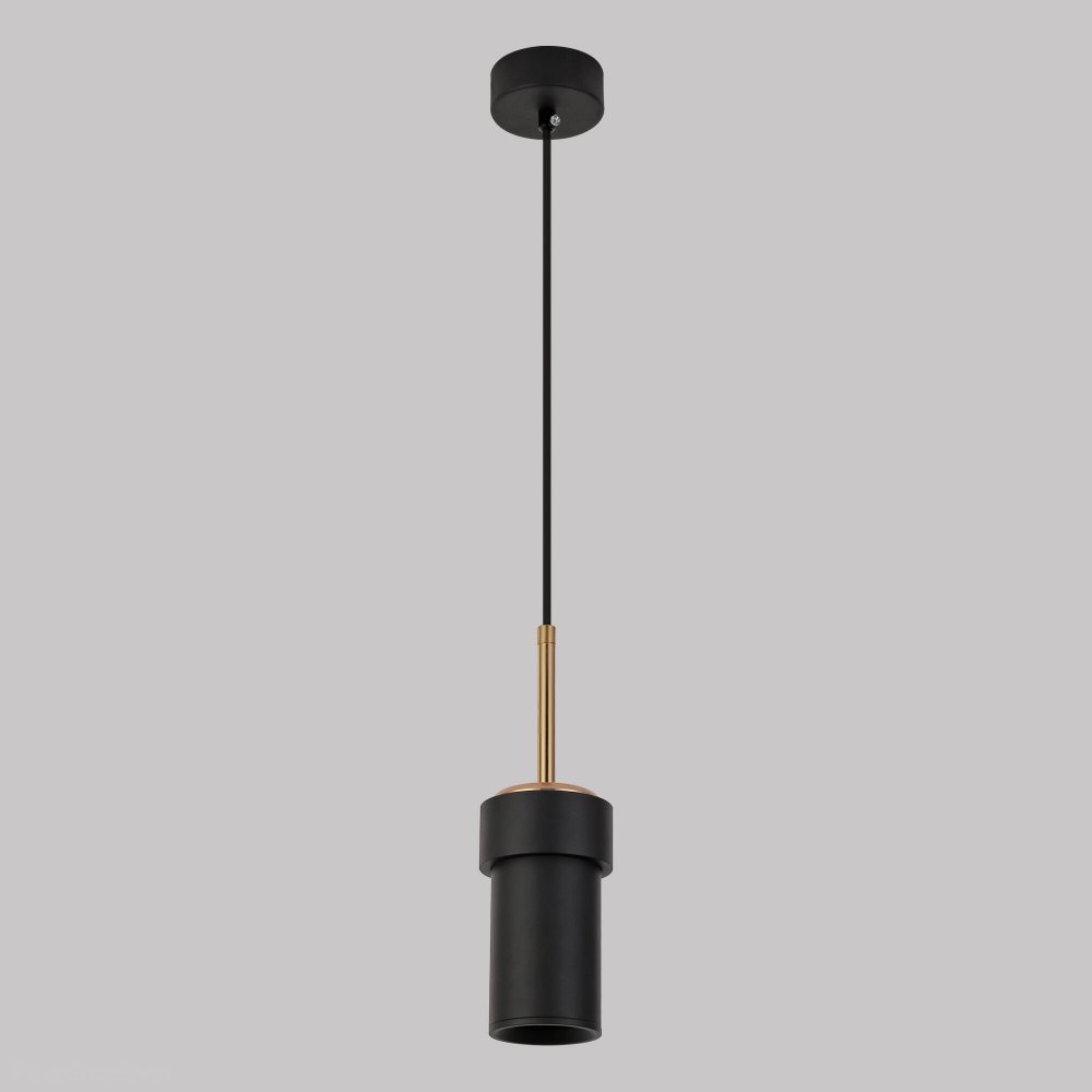 Чёрный подвесной светильник цилиндр «Pebble» 50264/1 черный