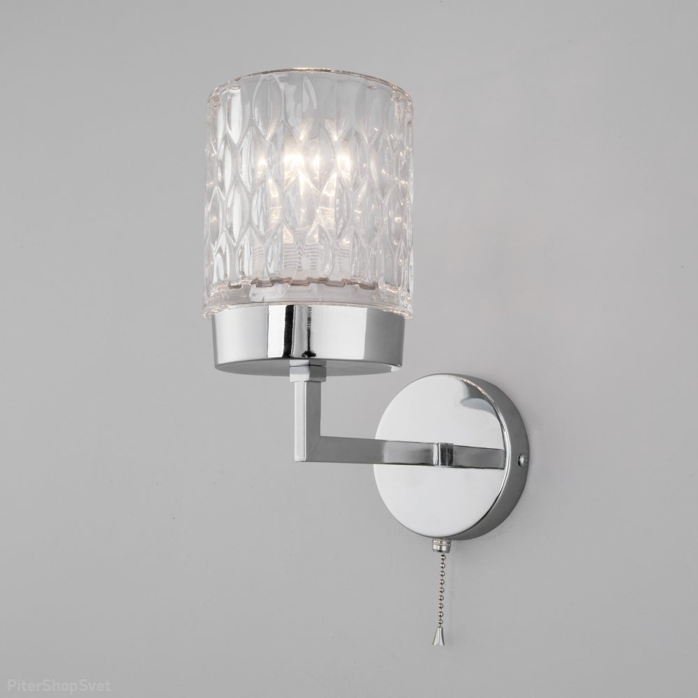 Настенное бра с выключателем цепочка 60127/1 хром