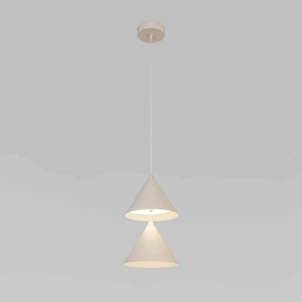 Подвесной светильник 2 конуса «Peak» 604052 LED бежевый