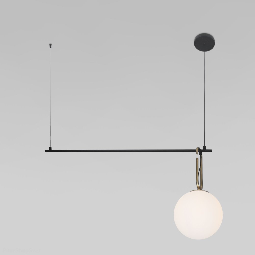 Длинный подвесной светильник с плафоном шар «Riche» 70143/1 черный