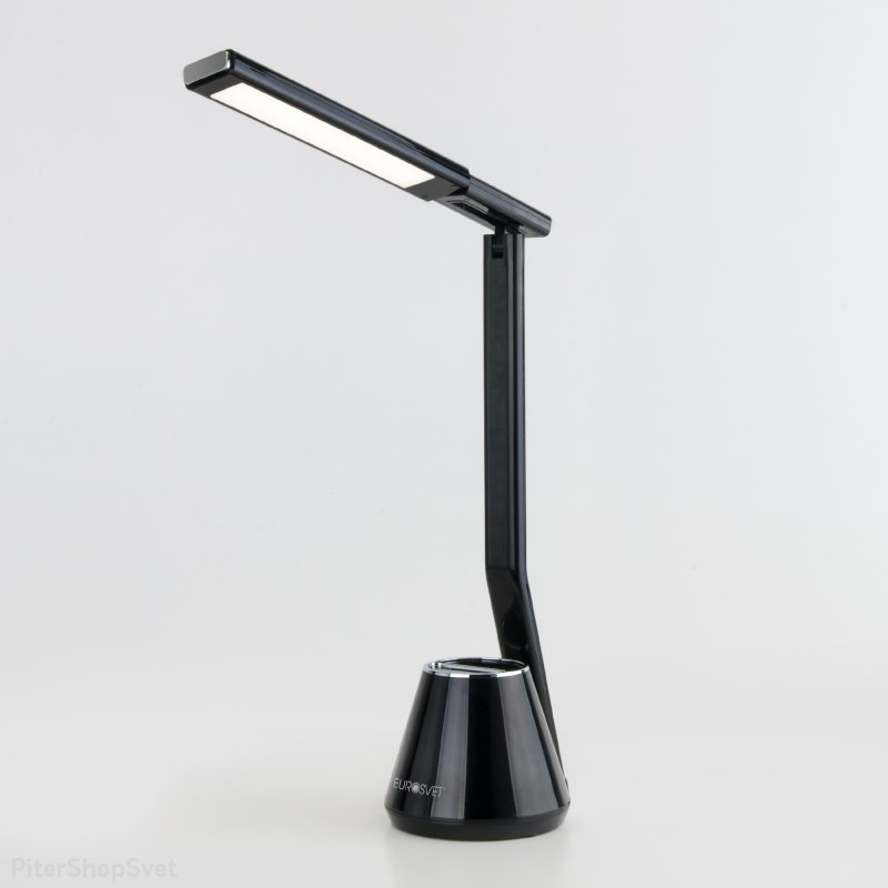 Светодиодная настольная лампа со стаканом для письменных принадлежностей «Office» 80421/1 черный 8W