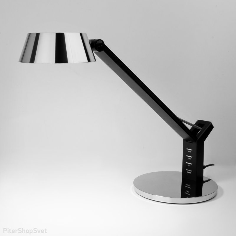 Светодиодная настольная лампа с сенсорным управлением 8Вт «Slink» 80426/1 черный/серебро
