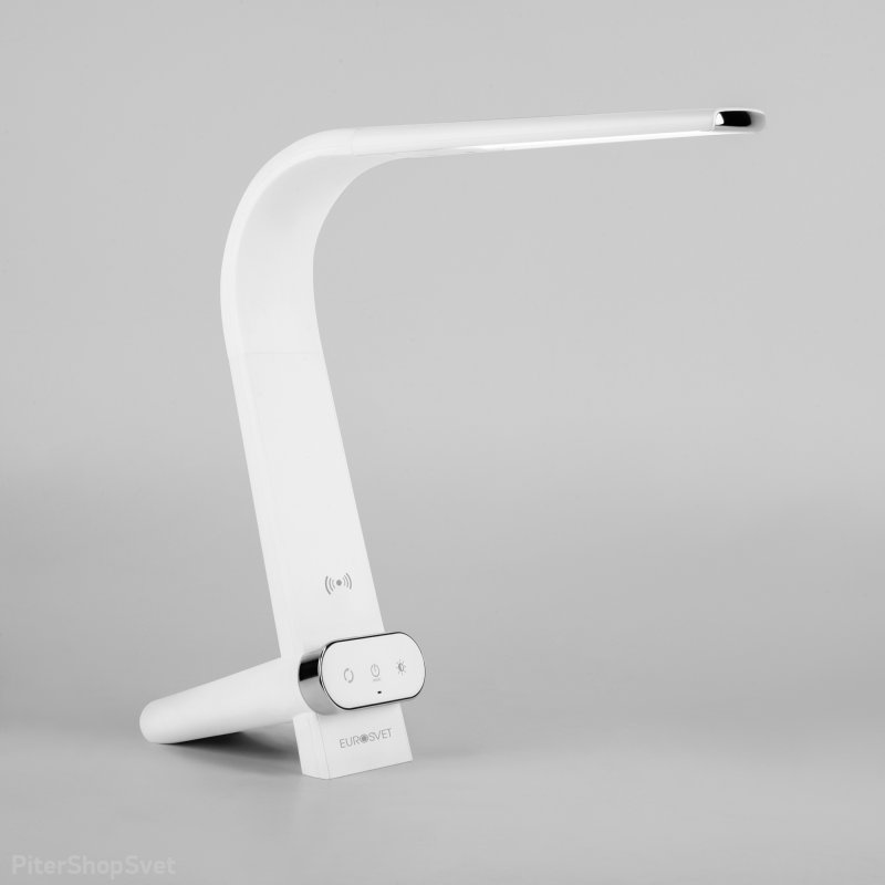 Белая настольная лампа с беспроводной зарядкой и USB 8Вт 3300/4200/6500К «Upgrade» 80427/1 белый