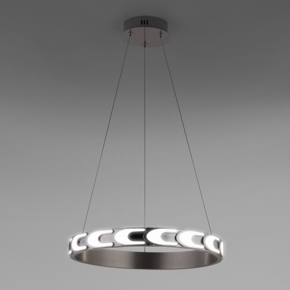 Светодиодный подвесной светильник кольцо 45см «Chain» 90163/1 сатин-никель 35W