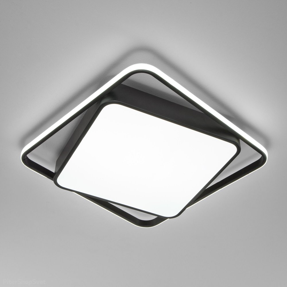 Светодиодная потолочная люстра квадраты 144Вт с пультом «Jeremy» 90252/1 черный