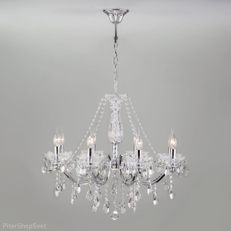 Люстра со свечами «Brianna» 3188/8 хром Strotskis