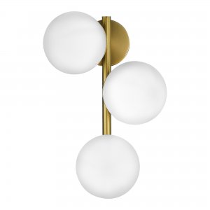 Настенный светильник три шара, золотистый/белый «Fratta»