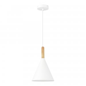 Белый подвесной светильник конус «ARKET»