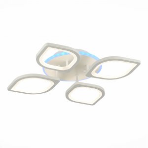 Белая потолочная люстра 87Вт с пультом и RGB подсветкой «Rita»