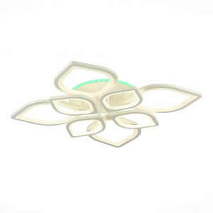 Белая потолочная люстра 235Вт с пультом и RGB подсветкой «Rita»