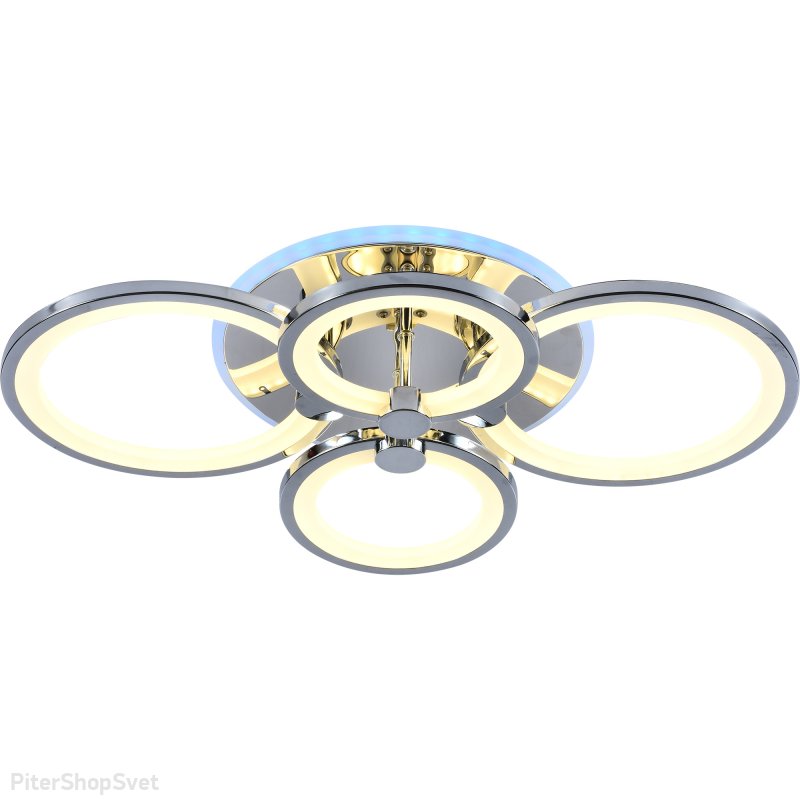 Светодиодная потолочная люстра кольца 108Вт с пультом и RGB подсветкой «Leto» SLE200312-04RGB