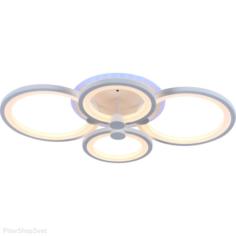 Светодиодная потолочная люстра кольца 100Вт с пультом и RGB подсветкой «Leto» SLE200352-04RGB