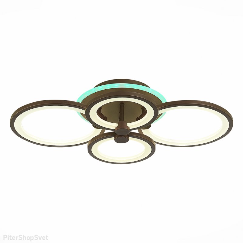 Потолочная люстра кольца 108Вт с RGB подсветкой и пультом ДУ «Leto» SLE200372-04RGB
