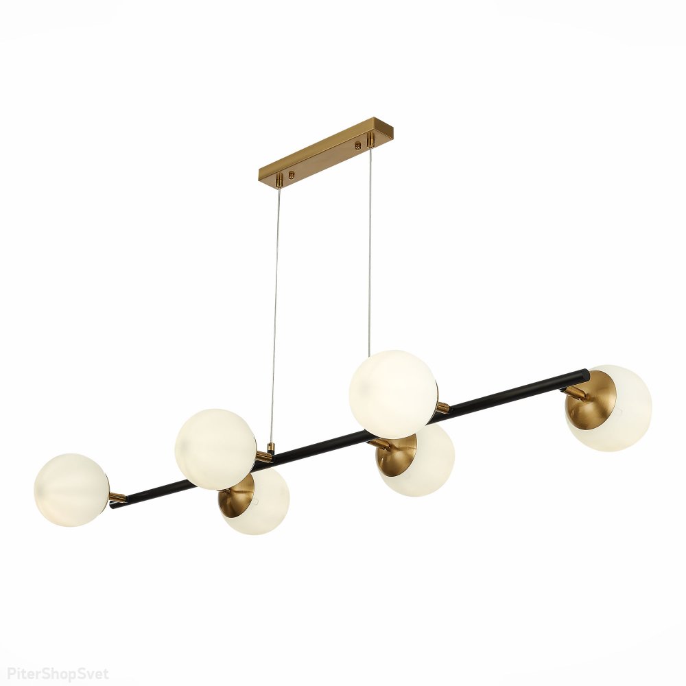 Длинный подвесной светильник с поворотными шарами «Forli» SLE220403-06