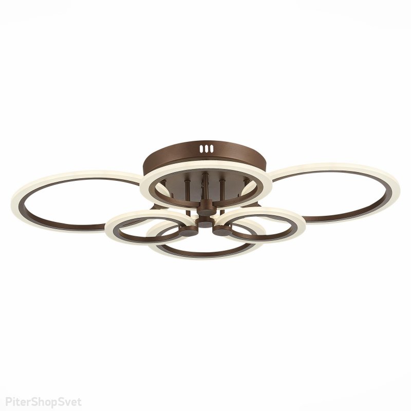 Люстра кольца кофейного цвета 132Вт с пультом «Cerina» SLE500572-06