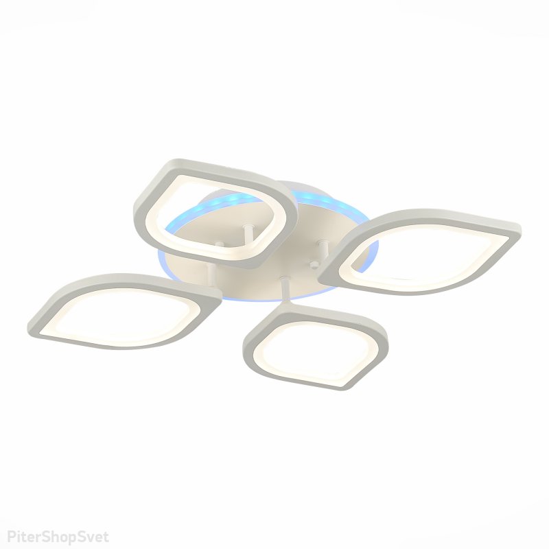 Белая потолочная люстра 87Вт с пультом и RGB подсветкой «Rita» SLE501052-04RGB