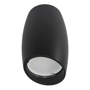 Чёрный накладной потолочный светильник бочонок «Sotto»