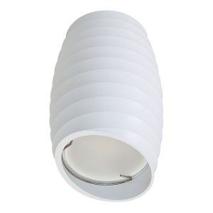 Белый накладной потолочный светильник ребристый бочонок «Sotto»