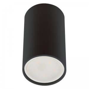 Чёрный накладной потолочный светильник цилиндр «Sotto»