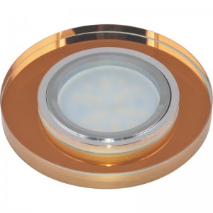 Стеклянный круглый встраиваемый светильник «Peonia»