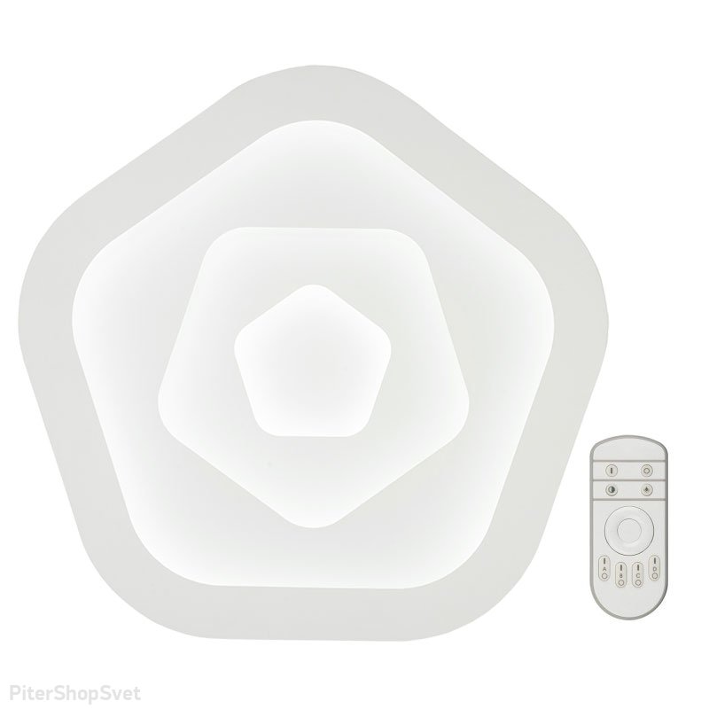 Светодиодная потолочная люстра с пультом «Nimfea» DLC-N504 62W IRON/WHITE