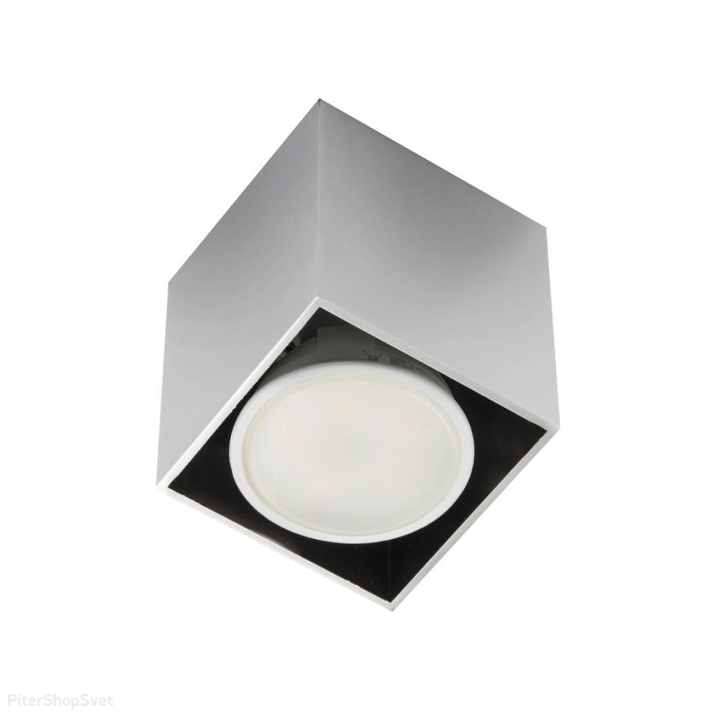 Накладной прямоугольный светильник серебряного цвета «Sotto» DLC-S602 GU10 Chrome