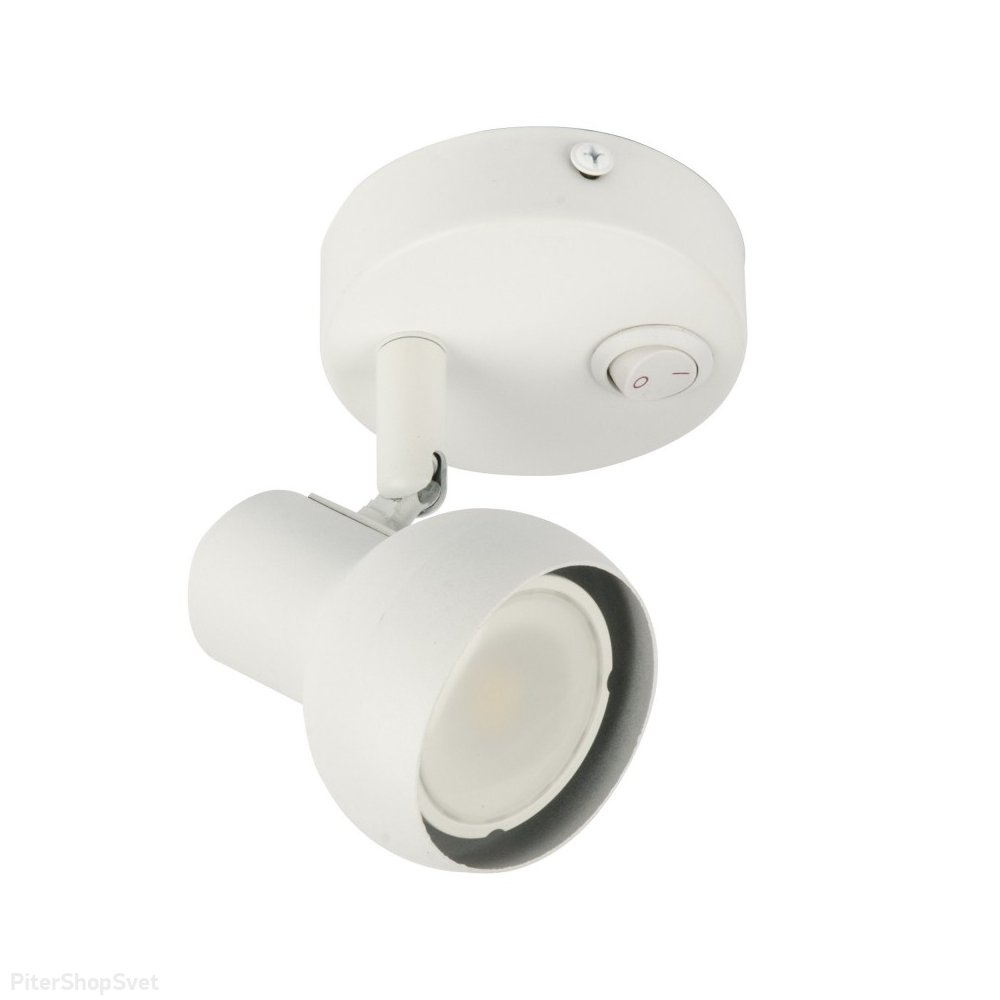 Накладной поворотный светильник спот с выключателем, белый «Sotto» DLC-S621 GU10/B WHITE