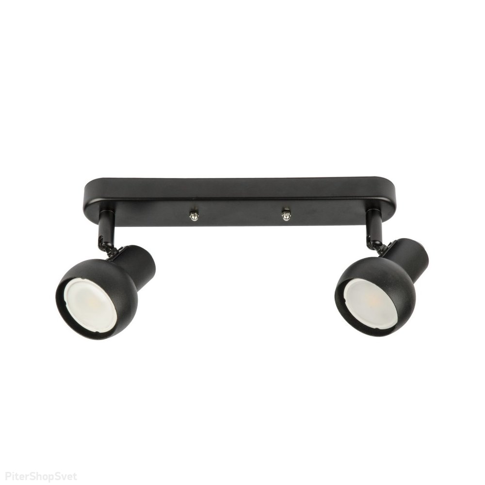 Двойной поворотный светильник спот, чёрный «Sotto» DLC-S621 GU10x2 BLACK