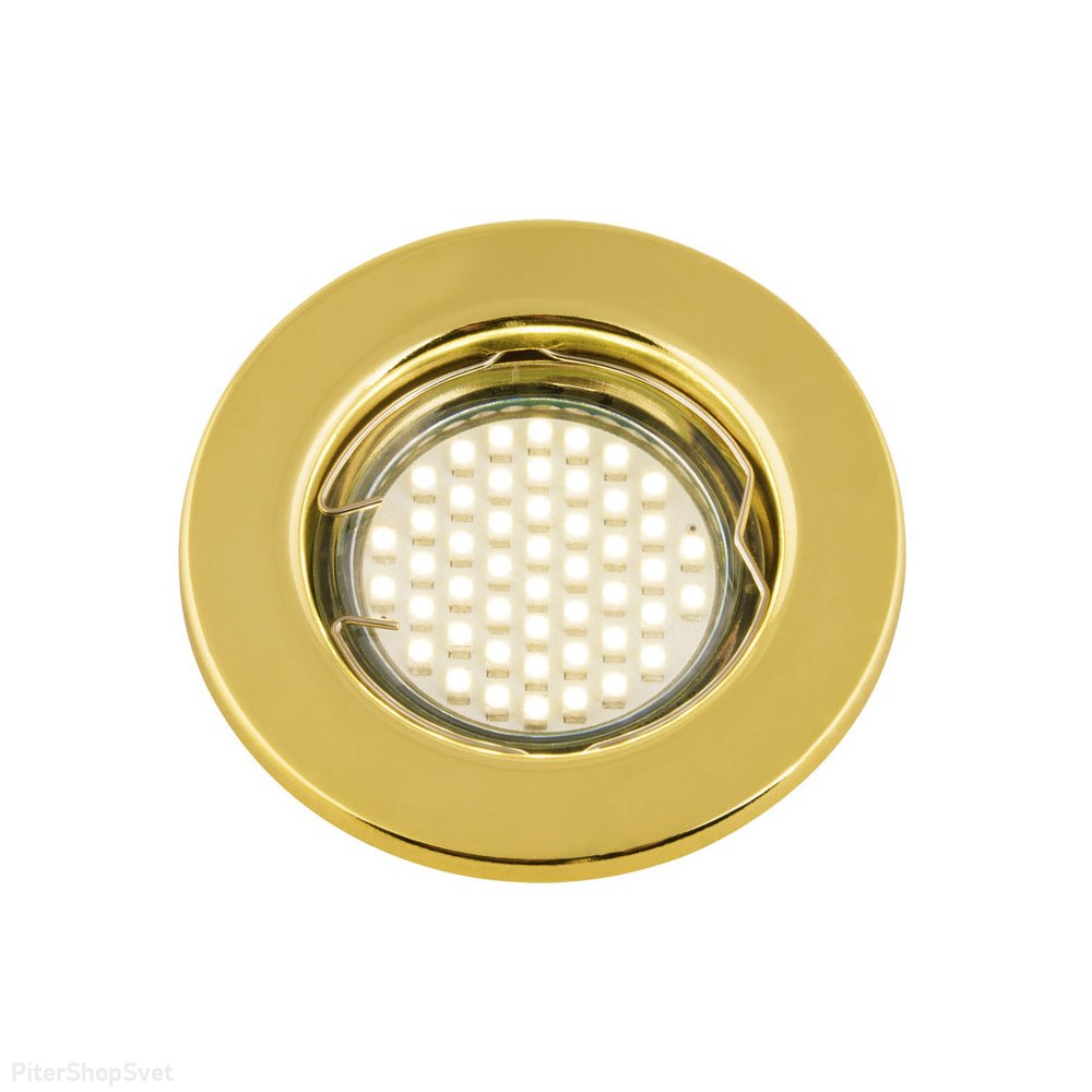 Золотой круглый встраиваемый светильник «Arno» DLS-A104 GU5.3 GOLD
