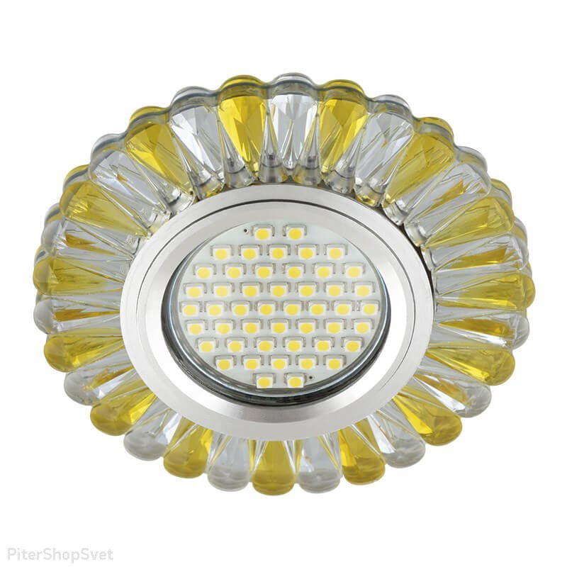 Встраиваемый светильник с LED подсветкой «Luciole 145» DLS-L145 Gu5.3 Glassy/Gold