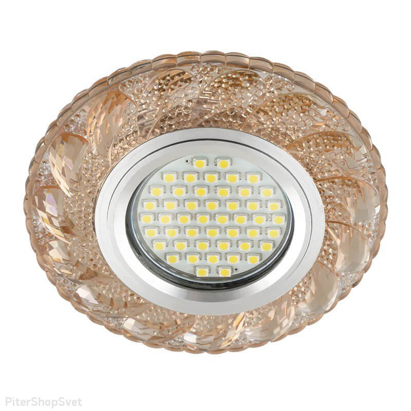 Встраиваемый светильник с LED подсветкой «Luciole 147» DLS-L147 Gu5.3 Glassy/Tea
