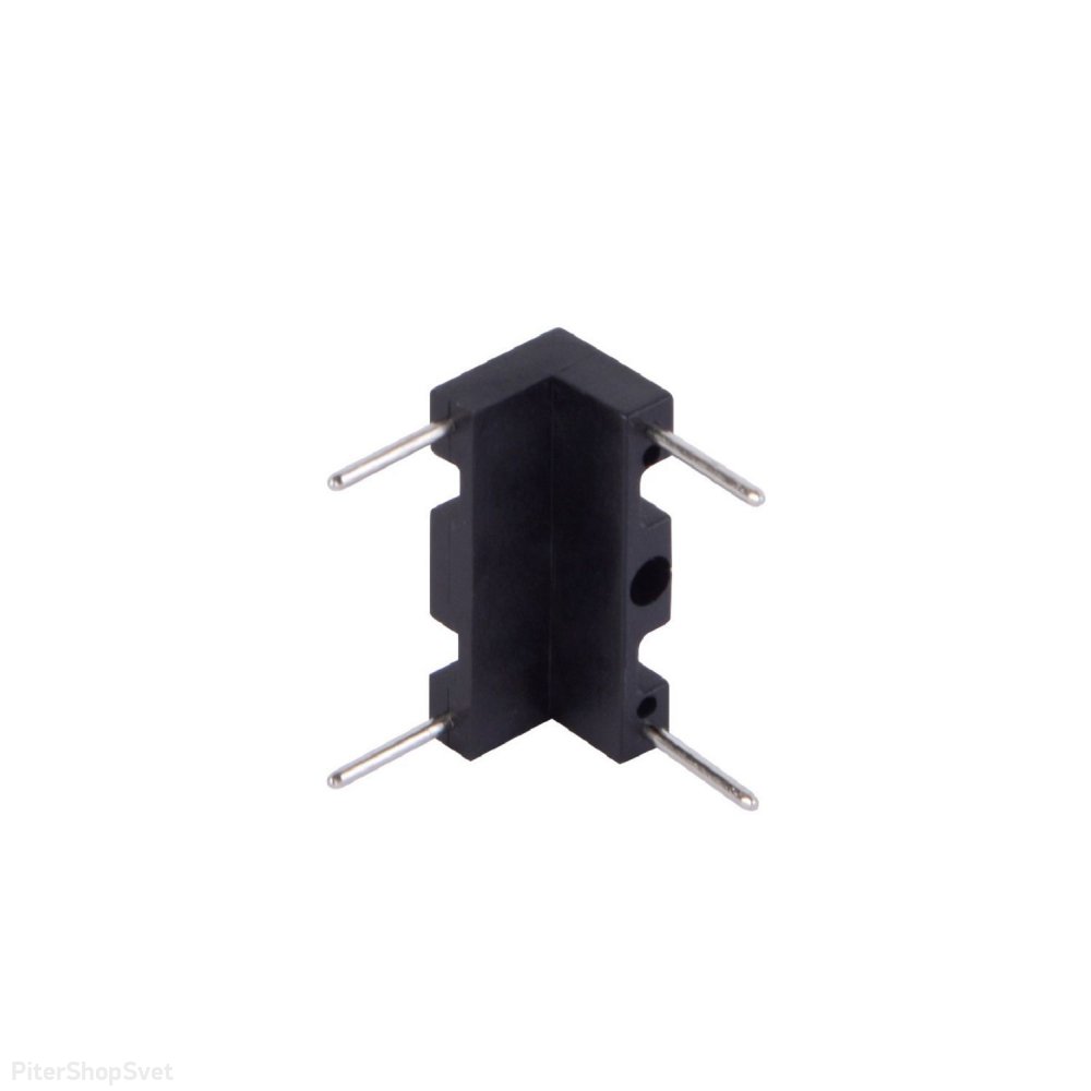 Чёрный угловой соединитель (потолок-стена) тонкого магнитного шинопровода «UNIKA» 1006-CB-025
