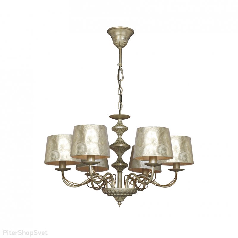 Подвесная люстра с плафонами из ракушек «Cockle» 1302-6P