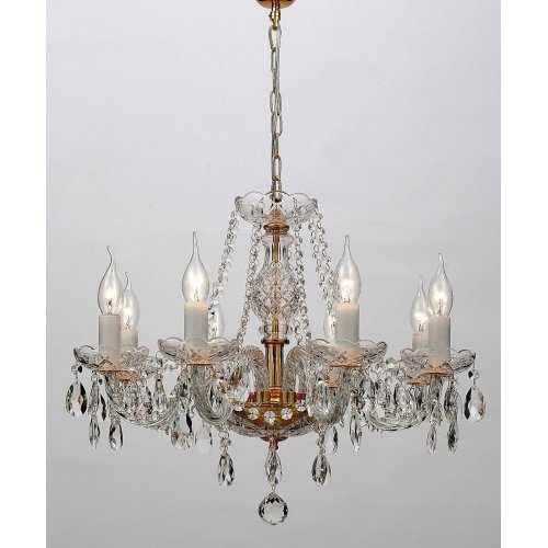 Подвесная люстра со свечами и хрустальными подвесками Monreal 1735-8P