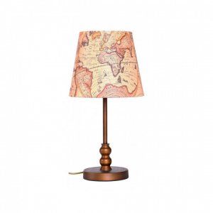 Настольная лампа с картой на абажуре «Mappa» 1122-1T