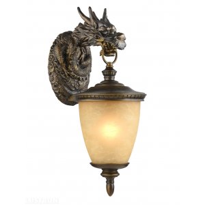 Настенный уличный светильник голова дракона с фонарём в зубах «Dragon»