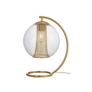 Настольная лампа стеклянный шар с цепочками изнутри «Funnel»