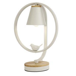 Белая настольная лампа с птичкой «UCCELLO»