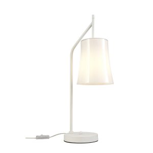 Белая настольная лампа со стеклянным плафоном «Sigma»