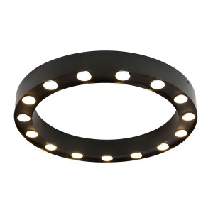 Чёрный потолочный светильник кольцо Ø70см «ATTICA»