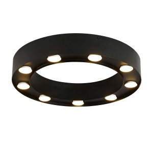 Чёрный потолочный светильник кольцо Ø50см «ATTICA»