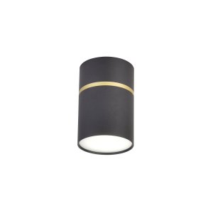 Чёрный накладной потолочный светильник цилиндр «DUNIA»
